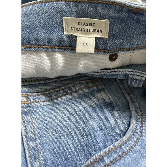 Madewell Womens Classic Straight Leg Jeans Size 35 Blue Medium Wash Stretch NWT - Picture 7 of 8